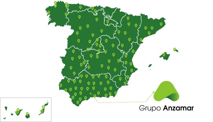 Dónde estamos - Grupo Anzamar en España